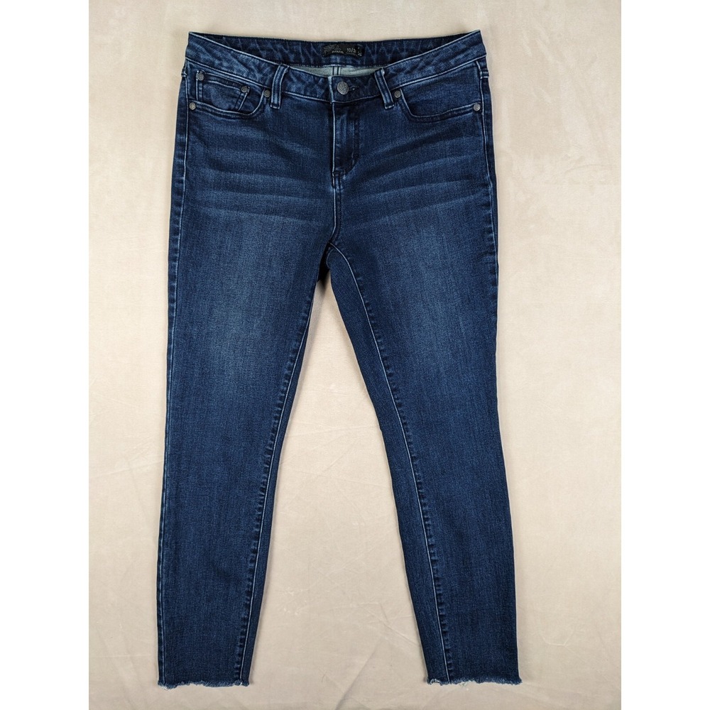 Prana 10/30 (30x27) Womens Jeans Slim Stretch Frayed Hem Style